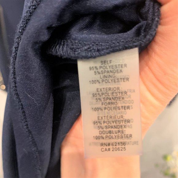 GUESS Navy Blue and Silver Studded Long Sleeve Dress - Size 6 - Picture 8 of 9